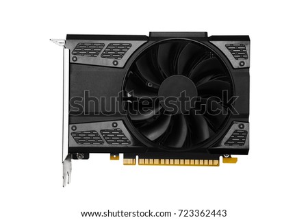 Graphic video card on white isolated background.