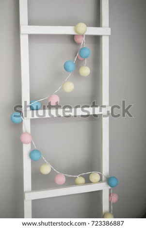Staircase with garland