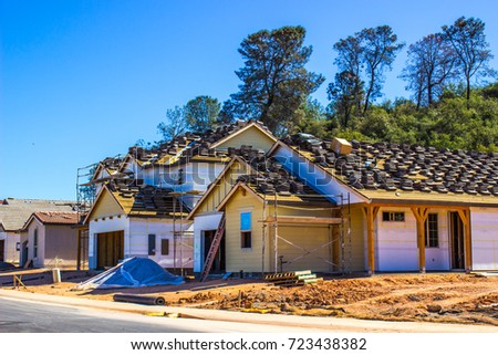 New Construction Homes Royalty-Free Stock Photo #723438382