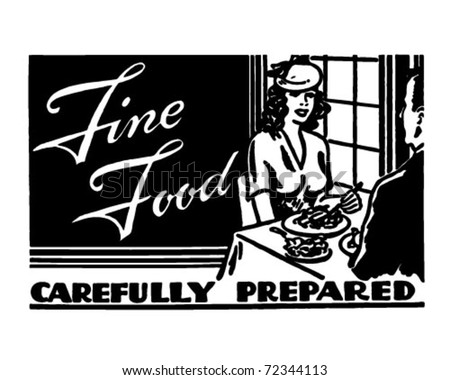 Fine Food 2 - Retro Ad Art Banner