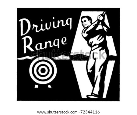 Driving Range - Retro Ad Art Banner