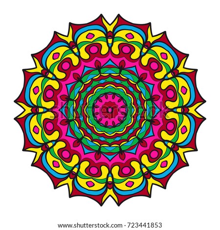 Decorative coloring mandala. vector illustration. Anti-stress therapy pattern.