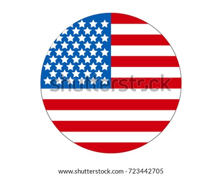 Vector image of USA Flag
