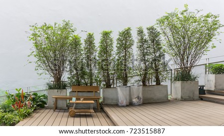 Small living space with green environment