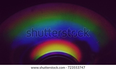 CD reflection or colorful rainbow reflection of CD 