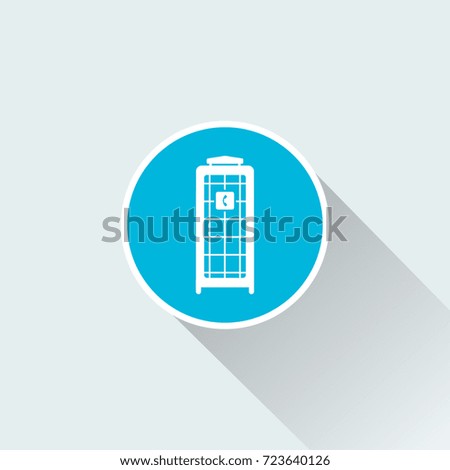 flat phone booth icon