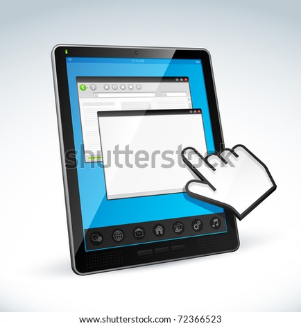 tablet pc and cursor