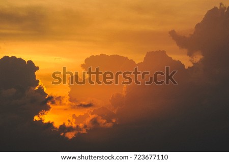 Orange coloured ray of light during sunrise