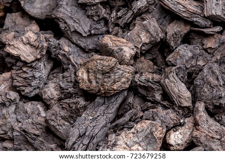 Pieces of lignite or brown coal from a mine Royalty-Free Stock Photo #723679258