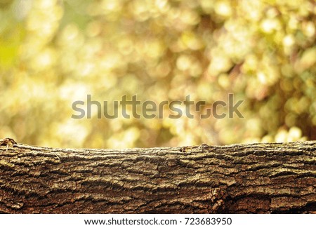 Wooden log background for product display montages