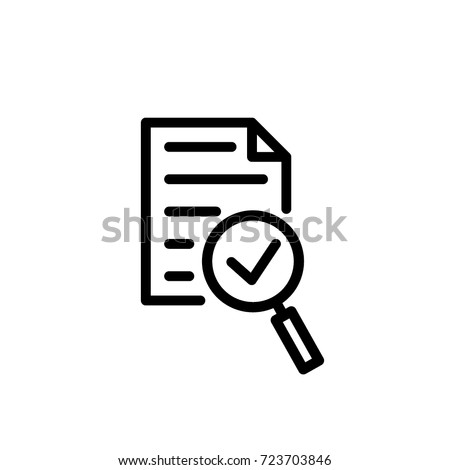 audit icon vector Royalty-Free Stock Photo #723703846