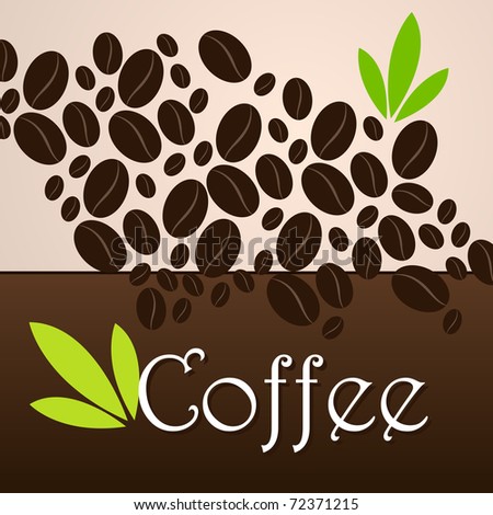 Elegant coffee themed background illustration