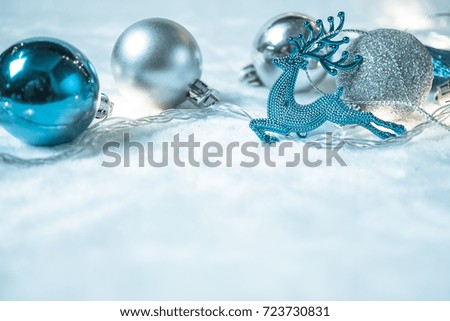 christmas decorations and blank space for christmas and new year background