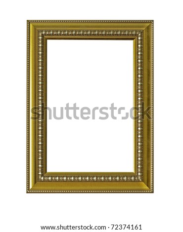 gold frame over white background