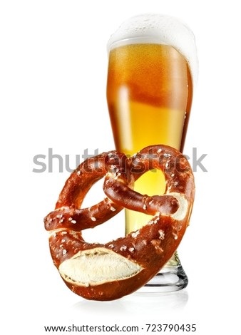 Beer and pretzel