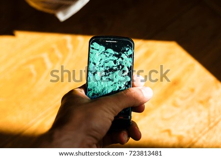 smartphone screen in plasticine