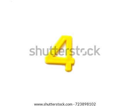 Plastic letters  isolated white background.