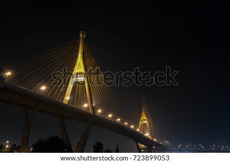 bangkok night bridge,