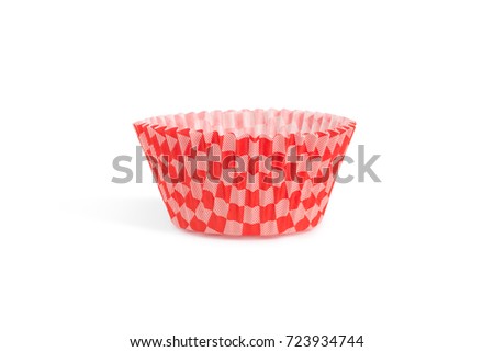 Paper baking case for cupcake and muffin, isolated white background.
Celebration time with sweet dessert and happiness, baking life style.