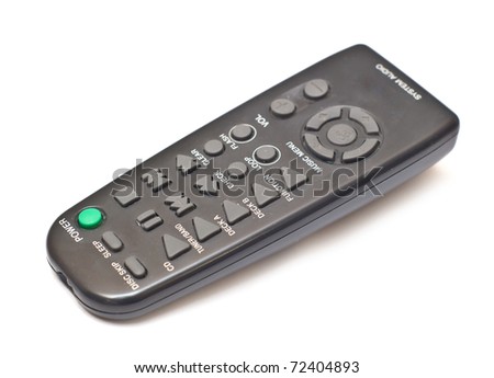 Remote control device isolated over white background