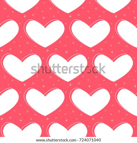 flat line heart pattern vector
