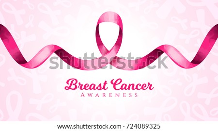 vector Breast Cancer Awareness Month (Pink ribbon) . Element for design business cards, invitations, gift cards, flyers and brochures