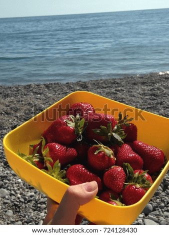 strawberry on the sea