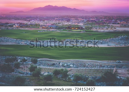 Verrado Golf Course Sunrise Royalty-Free Stock Photo #724152427