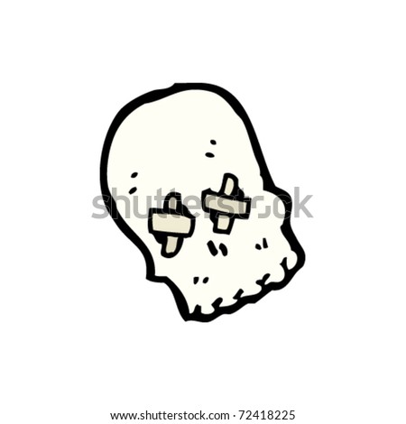 spooky graffiti style skull cartoon