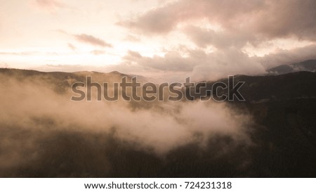 Sunrise in the clouds