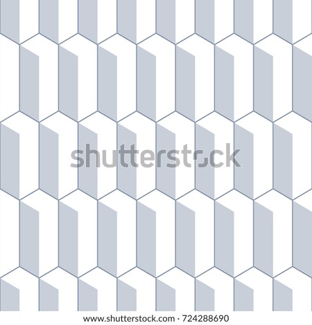 Decorative 3d tile seamless vector pattern