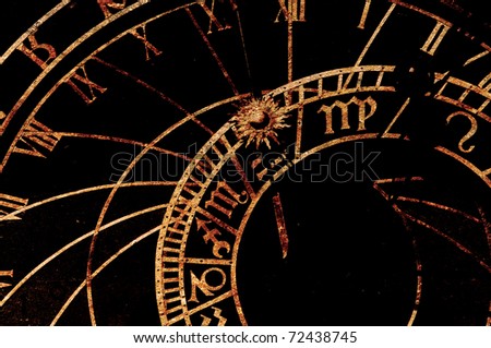 Old astronomical clock in Prague, Czech Republic