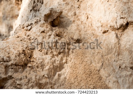 Macro landscape of sand and clay