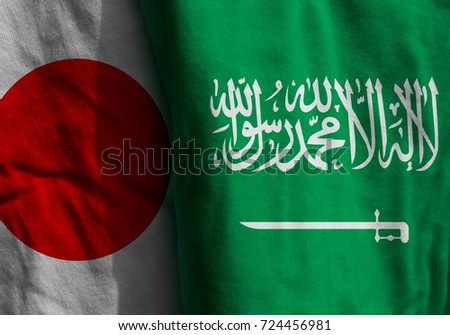 New flags. The State of Japan and Saudi Arabia.