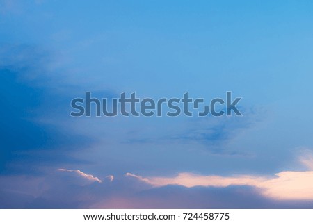 Blue sky with clouds background(soft focus)