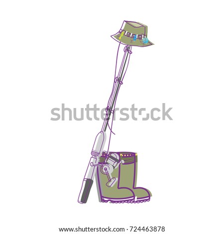 fishing tool with boots and sincast with hat