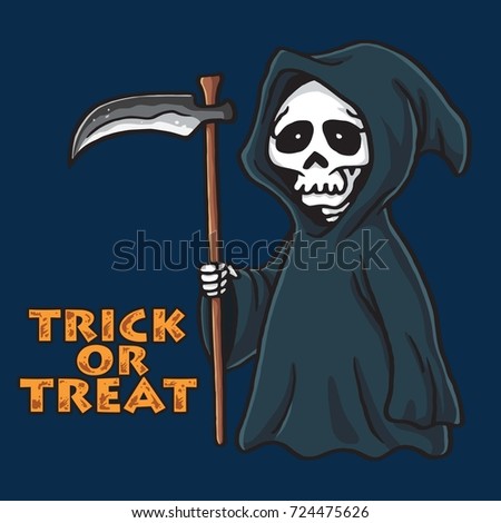 Grim Reaper Halloween Card Invitation Design Template