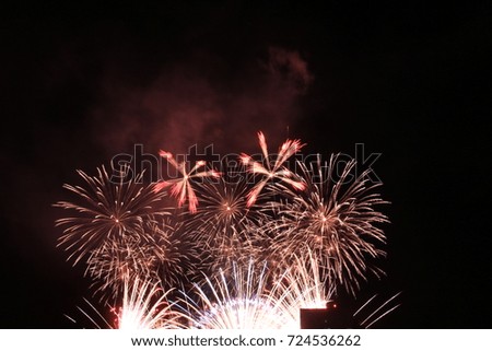 Atami wonderful fireworks festival in Autum.