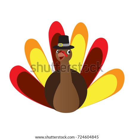 Isolated turkey icon on a white background, Vector illustration
