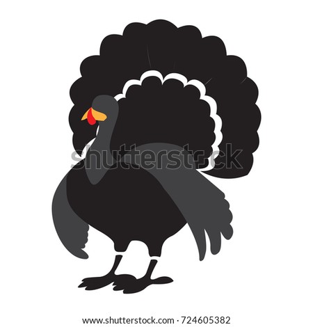 Isolated turkey icon on a white background, Vector illustration