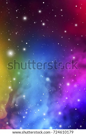 Astrology Mystic Outer Space Background. Vector Digital Illustration of Universe. 