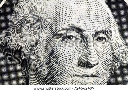George Washington on a dollar bill
