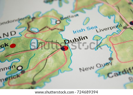 Map of Dublin, Ireland - 2017