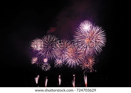 Vivid fireworks festival in Atami , Izu, Japan.