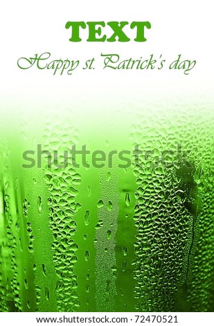 Green clover beer background border, st.Patrick's day holiday celebration with text space, lucky concept