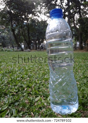 Mineral Water Bottle at Grass