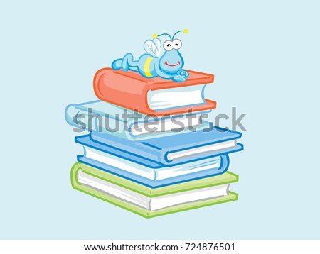 bugs cartoon on books 