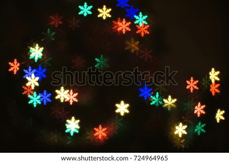 colorful snowflakes and sparkler