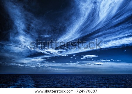 Cloudy sky on Adriatic Sea