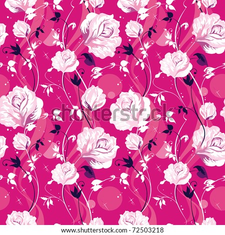 Abstract Elegance seamless floral pattern. Decorative background with rose for holidayâ??s cards. Beautiful vector illustration texture.